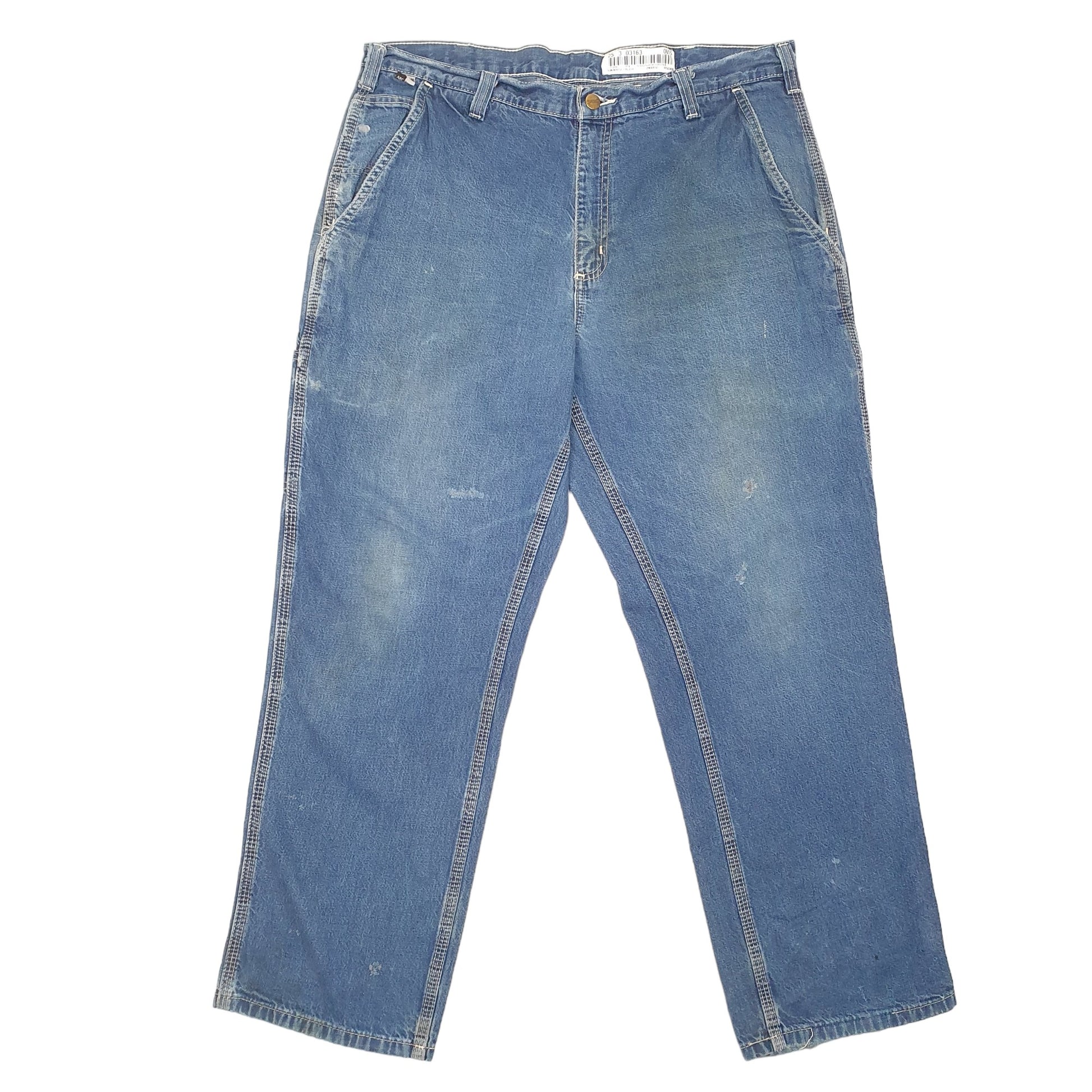 Mens Blue Carhartt Carpenter Flame Resistant 290-83 JeansW36 L30