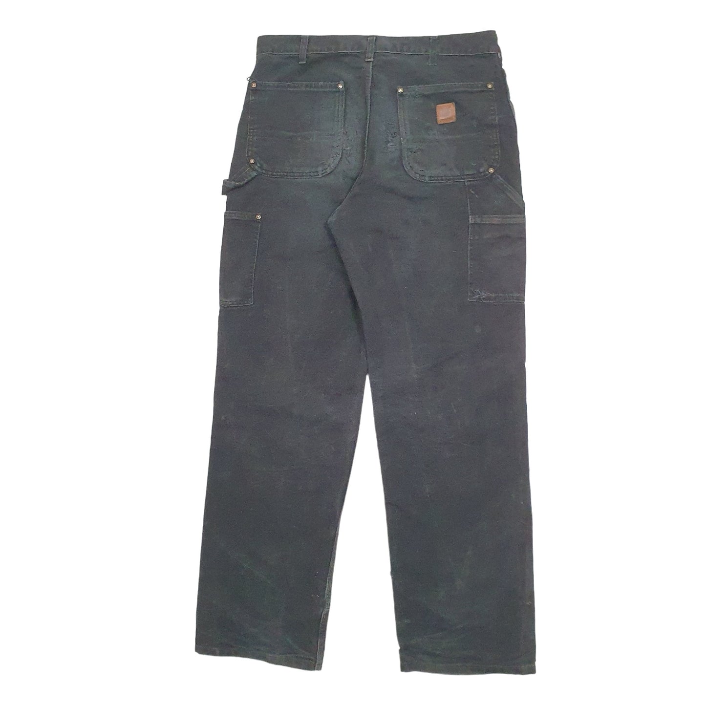 Mens Black Carhartt B136 Double Knee Carpenter Trousers