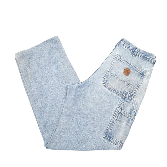 Mens Blue Carhartt Carpenter B13 JeansW32 L32