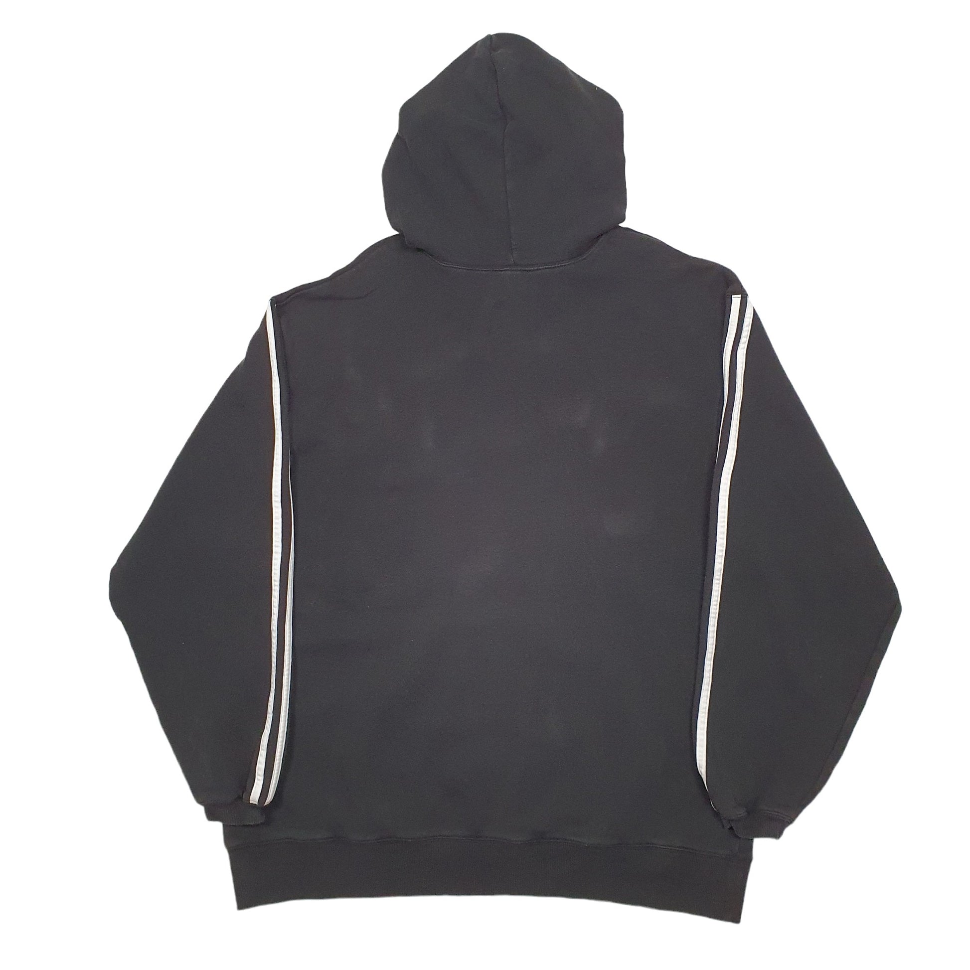 Mens Black Adidas Vintage Hoodie Jumper