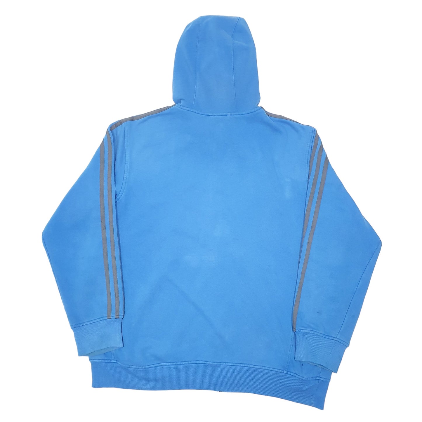 Mens Blue Adidas Hoodie Full Zip Jumper