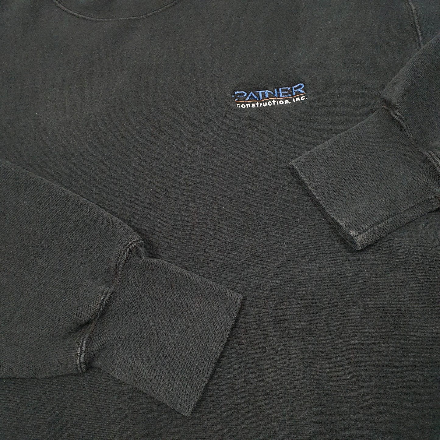 Mens Navy Lee Cross Grain Reverse Weave Construction Crewneck Jumper