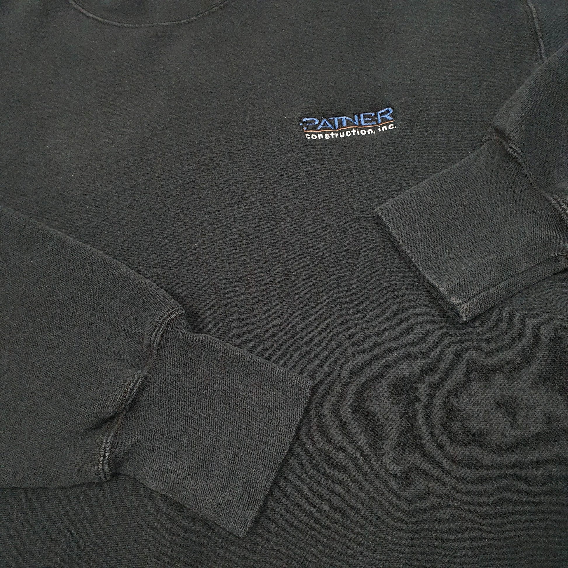 Mens Navy Lee Cross Grain Reverse Weave Construction Crewneck Jumper