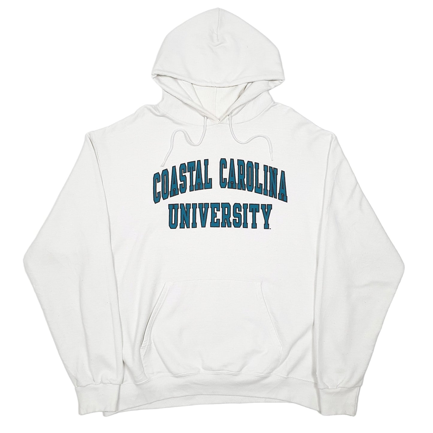 Mens White Champion Coastal Carolina University Hoodie Jumper