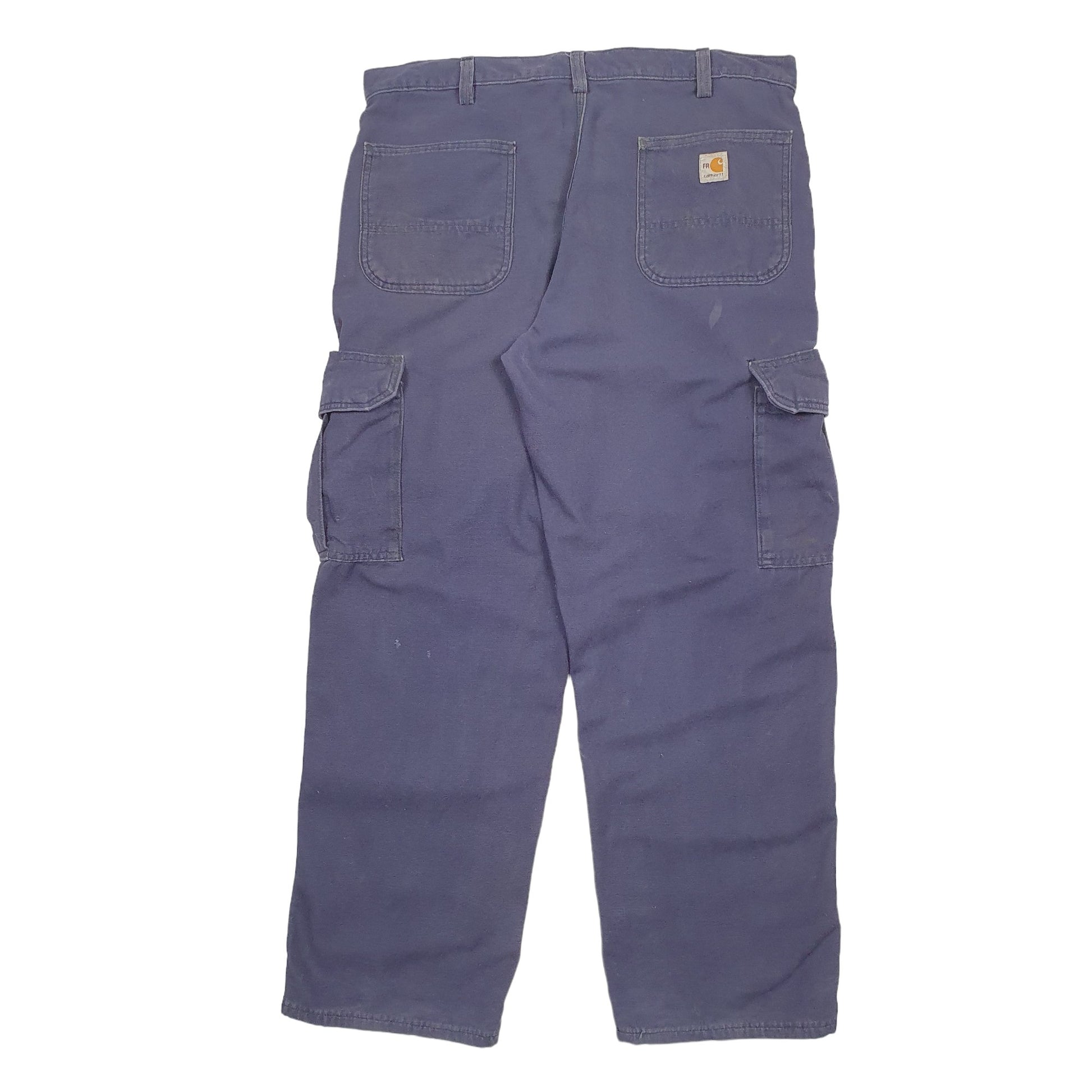 Mens Blue Carhartt FRB240 Fire Resistant Cargo Trousers