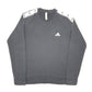 Womens Black Adidas  Crewneck Jumper