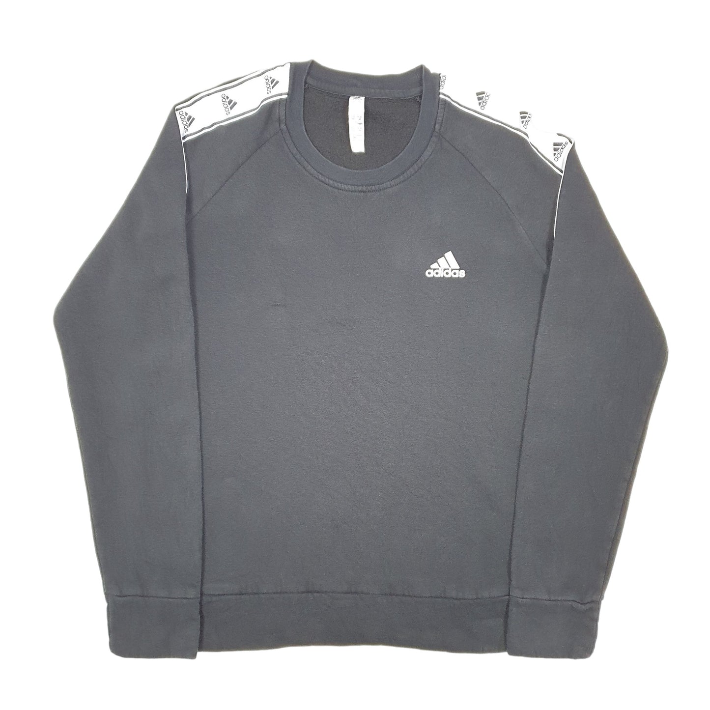 Womens Black Adidas  Crewneck Jumper