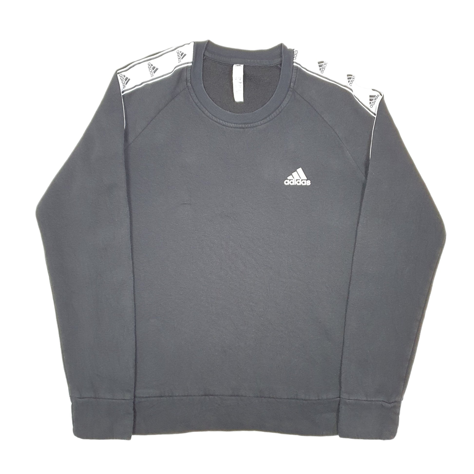 Womens Black Adidas  Crewneck Jumper