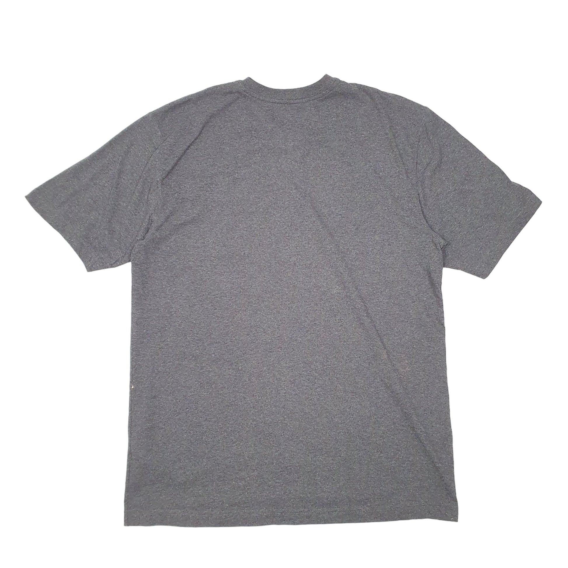 Mens Grey Carhartt Pocket Henley Workwear Short Sleeve T Shirt