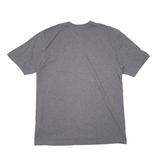 Mens Grey Carhartt Pocket Henley Workwear Short Sleeve T Shirt