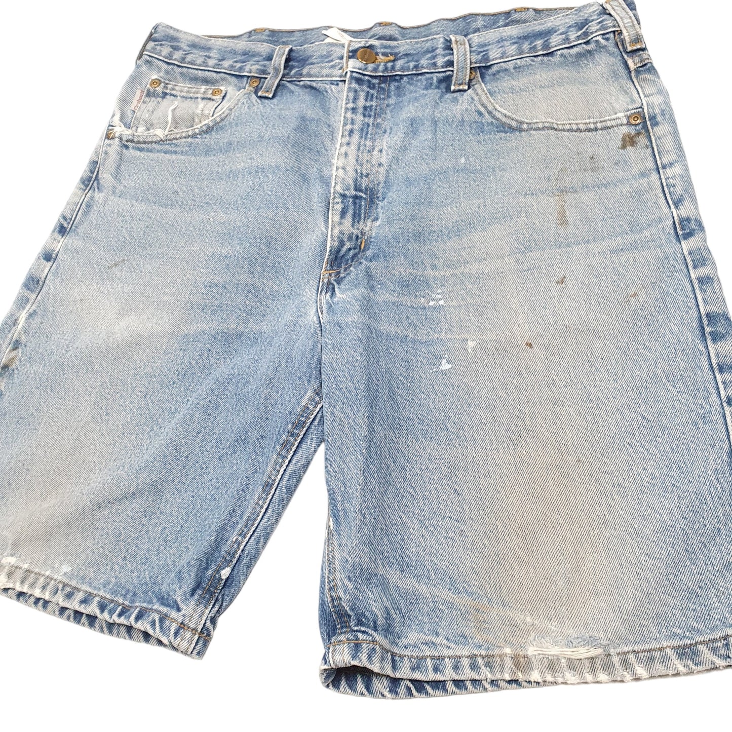 Mens Blue Carhartt Carpenter Denim Shorts