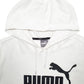Mens White Puma  Hoodie Jumper