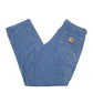 Mens Blue Carhartt Carpenter Cotton Lined Insulated B14 JeansW36 L34