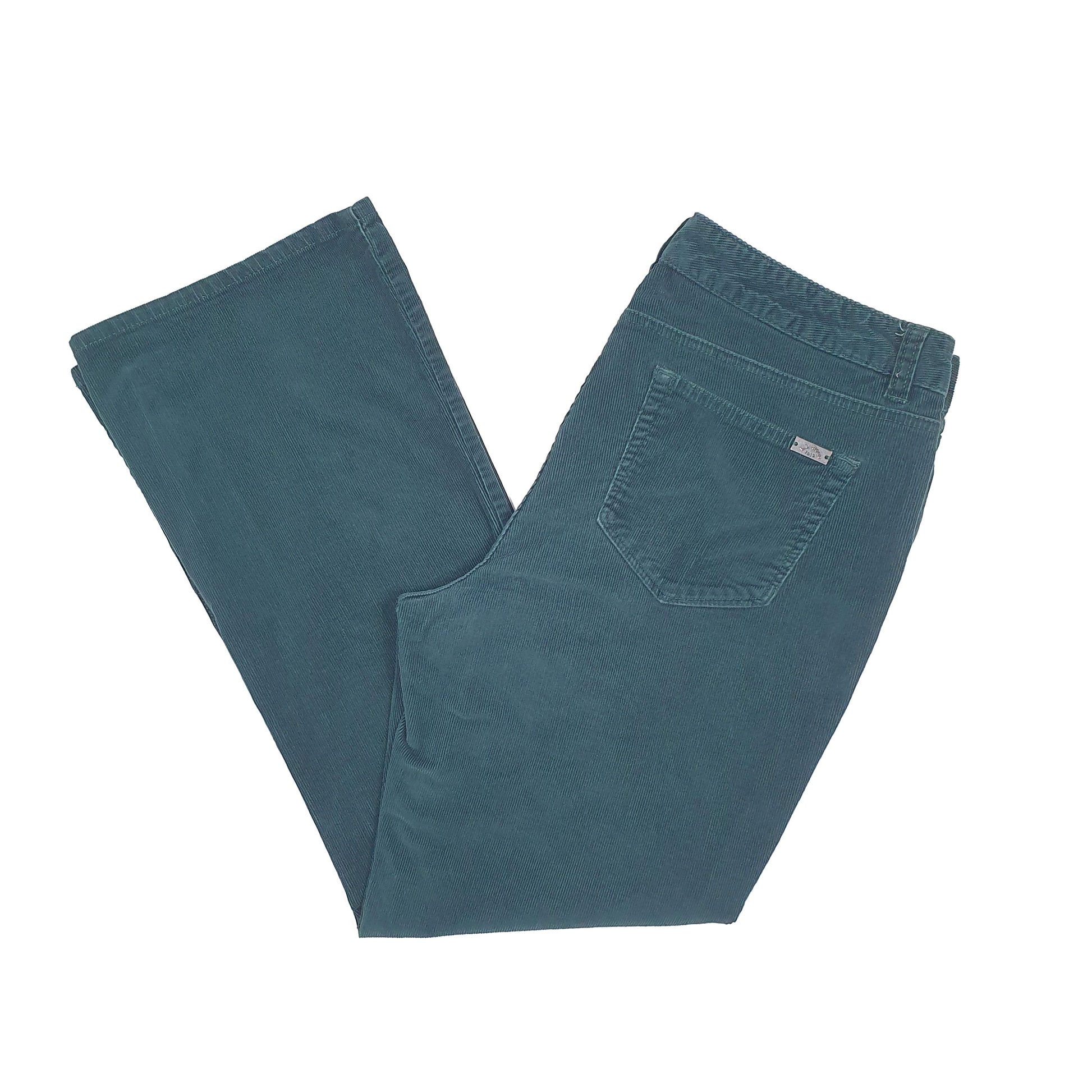 Womens Green LL Bean Vintage Corduroy Trousers