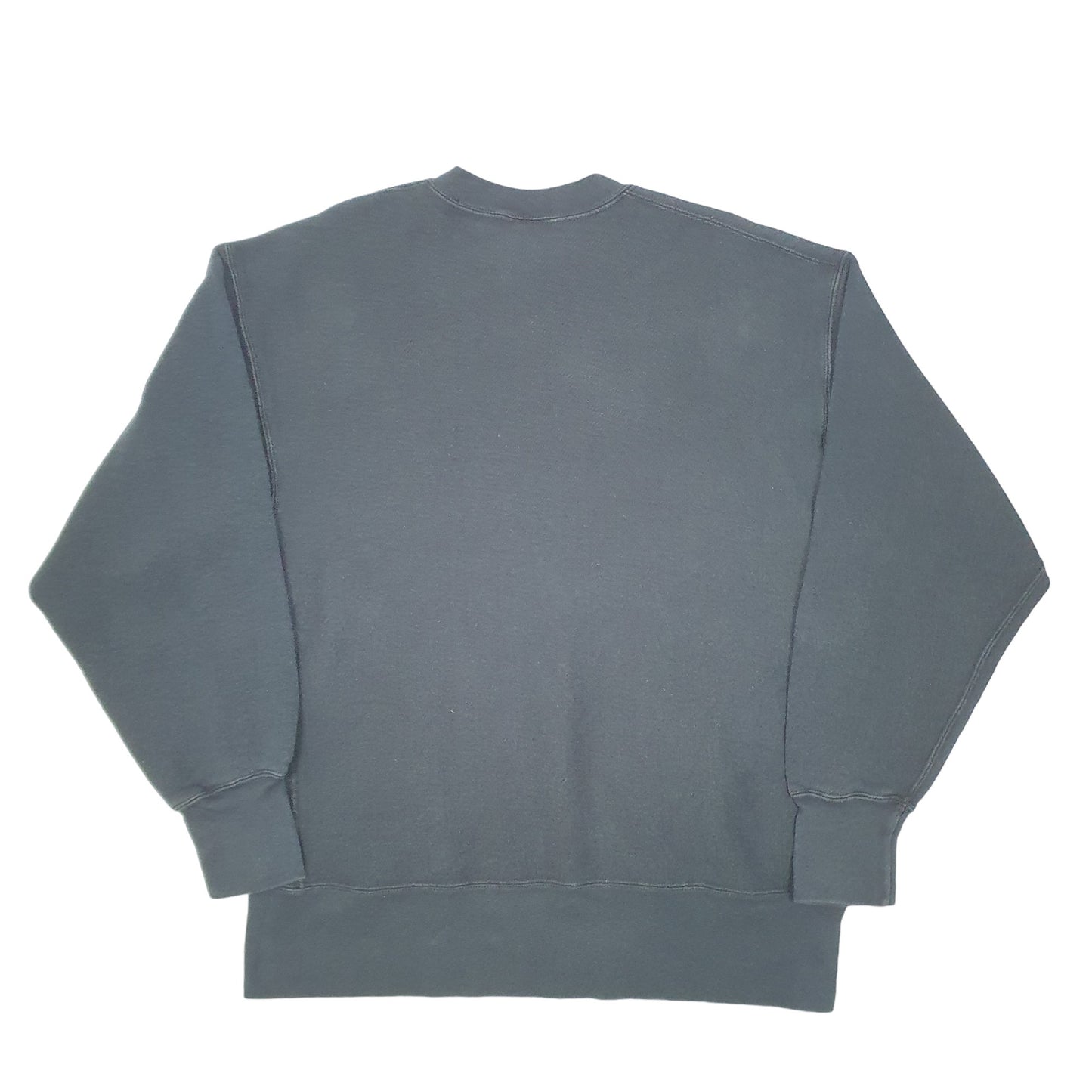 Mens Navy Lee Cross Grain Reverse Weave Construction Crewneck Jumper