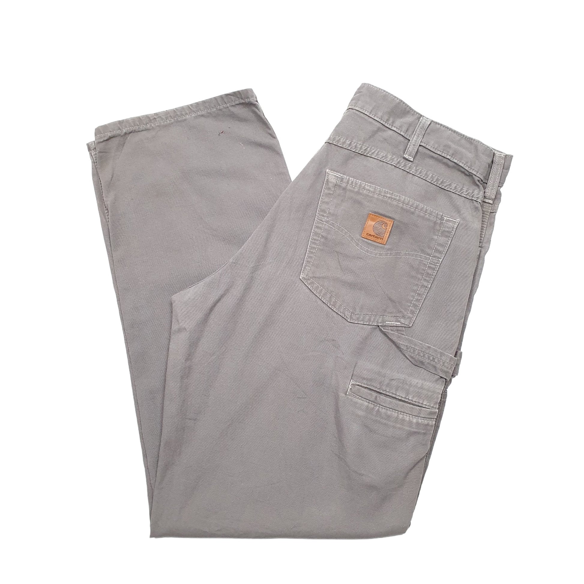 Mens Grey Carhartt B159 Carpenter Trousers