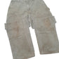 Mens Khaki Carhartt B136 Dungaree Fit Double Knee Carpenter Trousers