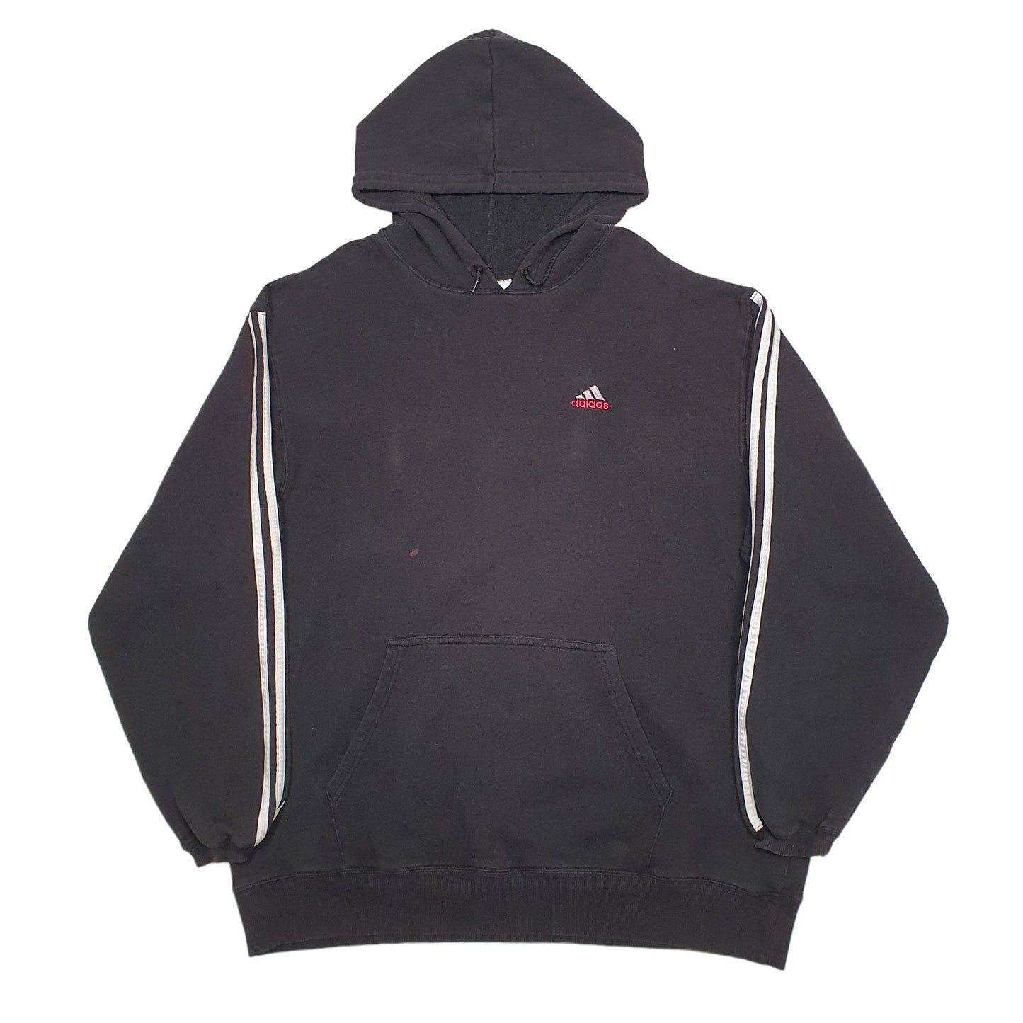 Mens Black Adidas Vintage Hoodie Jumper