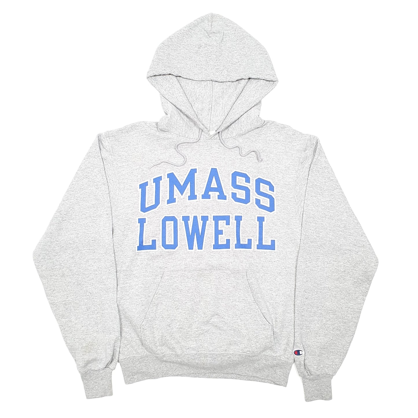 Mens Grey Champion University Of Massachusettes Lowell Hoodie Jumper
