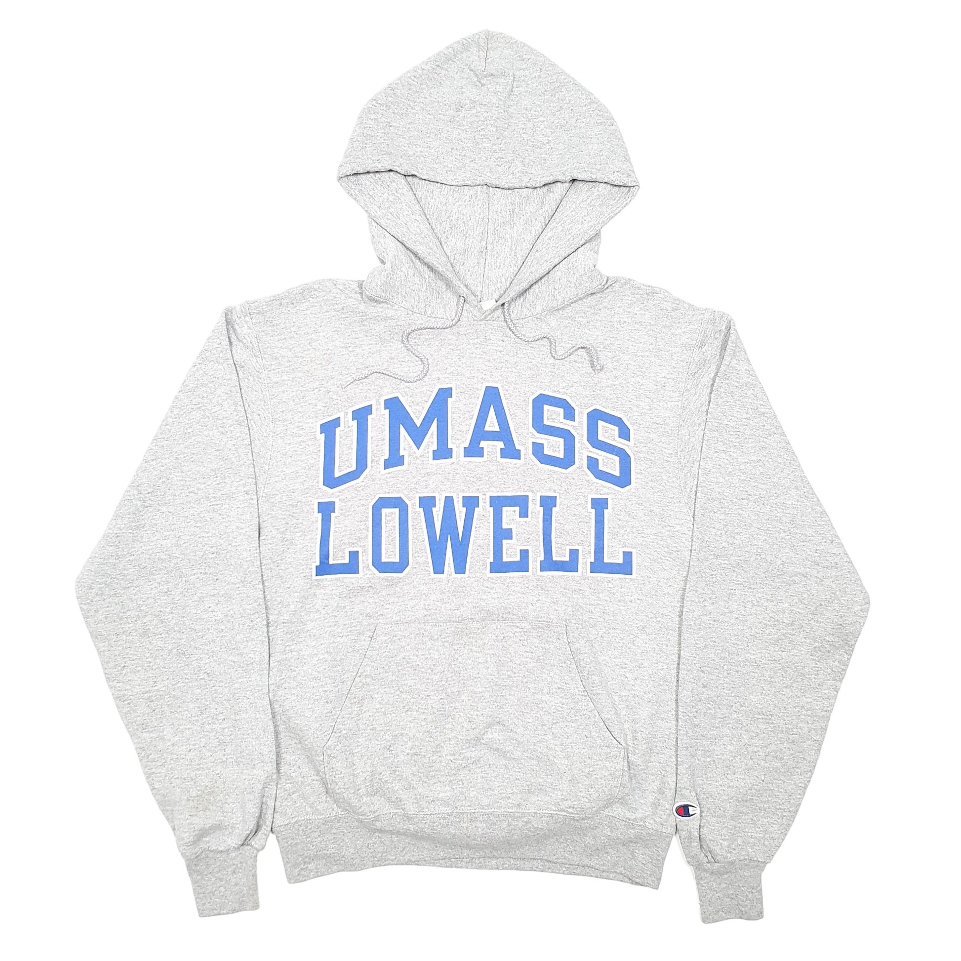 Mens Grey Champion University Of Massachusettes Lowell Hoodie Jumper