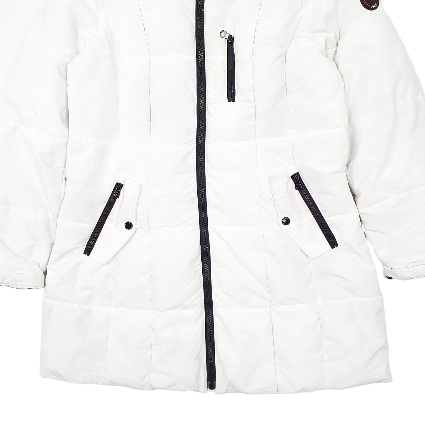 Womens White Nautica Longline  Coat