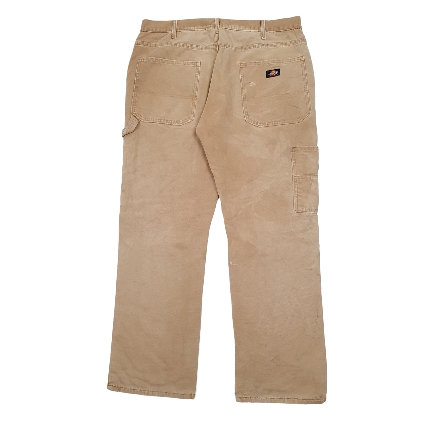 Mens Tan Dickies Lined Thermal Winter Carpenter Trousers