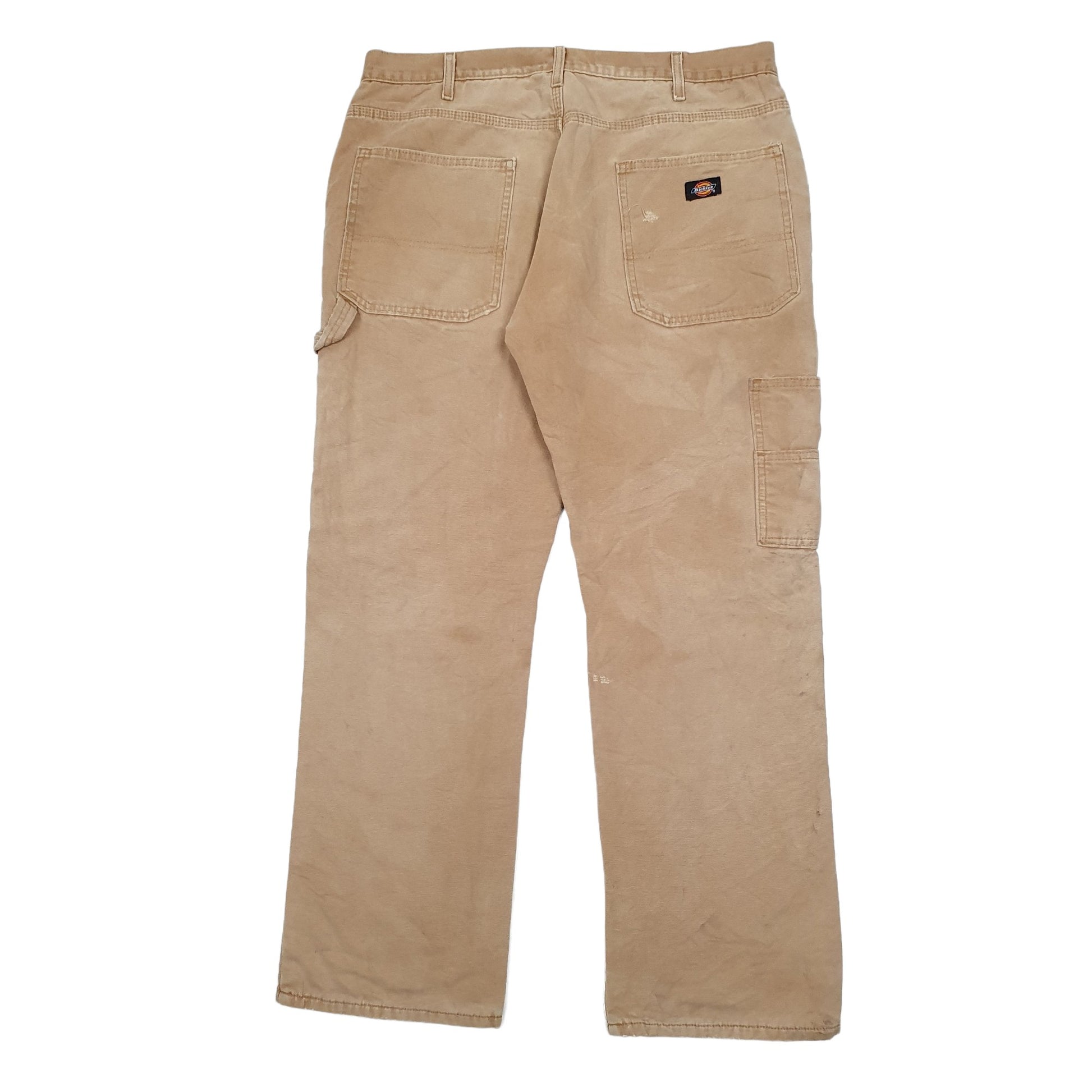 Mens Tan Dickies Lined Thermal Winter Carpenter Trousers
