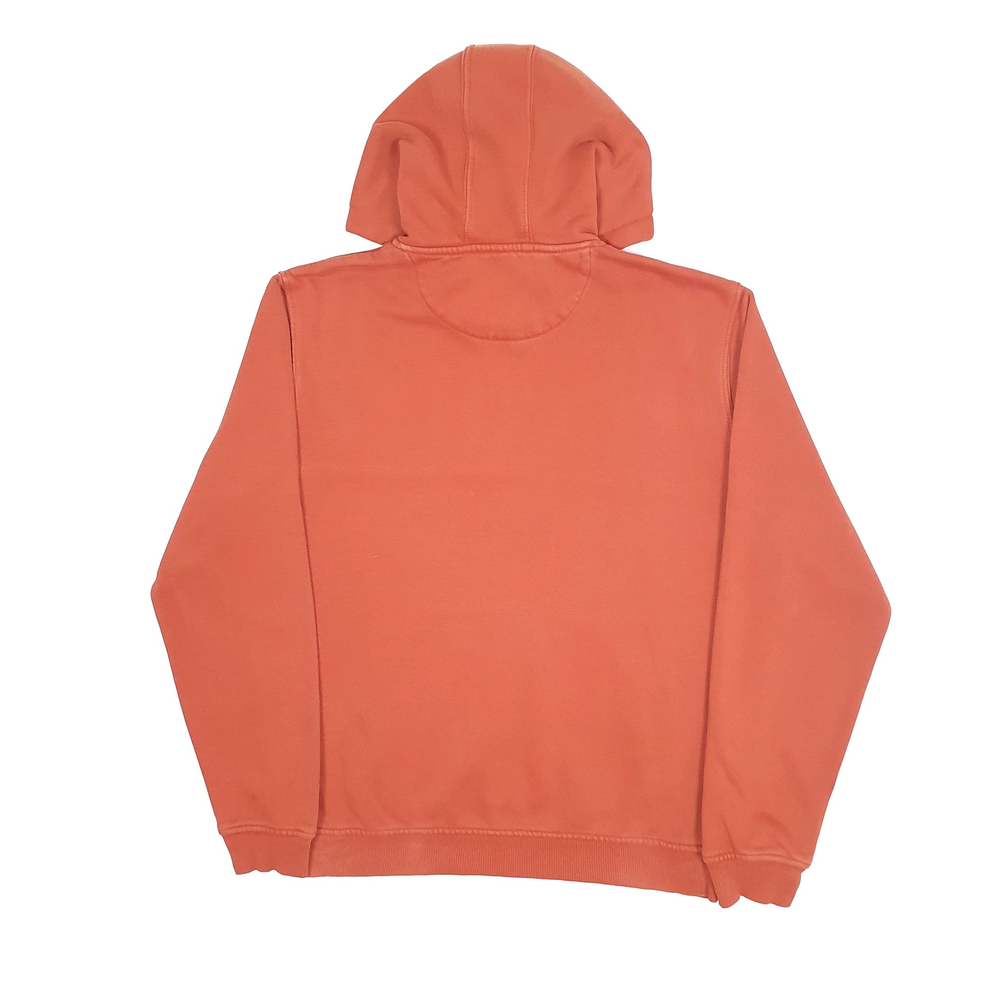 Mens Orange Farah Hoodie Quarter Zip Jumper