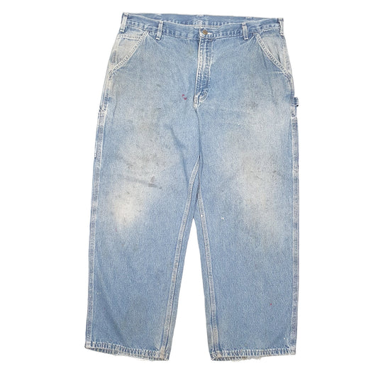 Mens Blue Carhartt Carpenter B13 JeansW40 L28