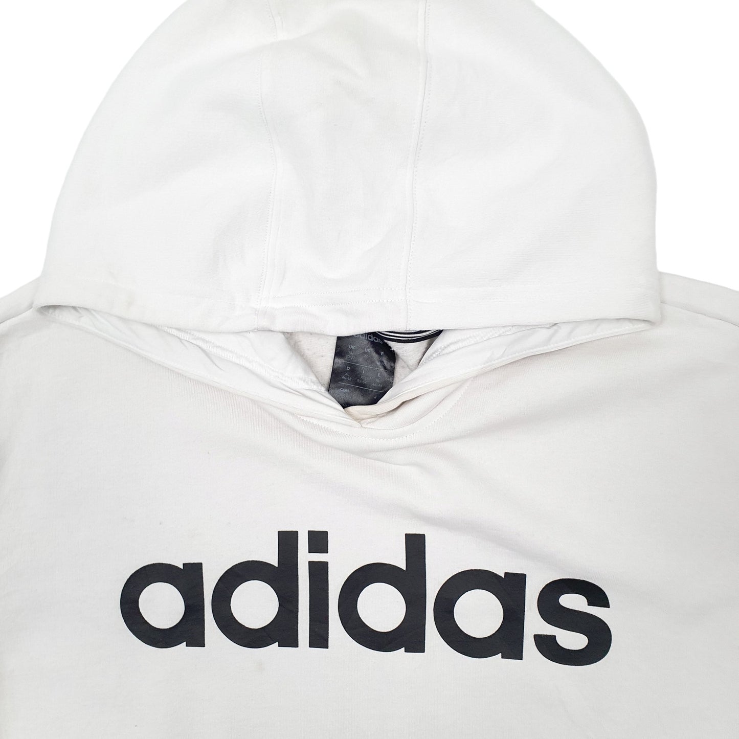 Mens White Adidas  Hoodie Jumper