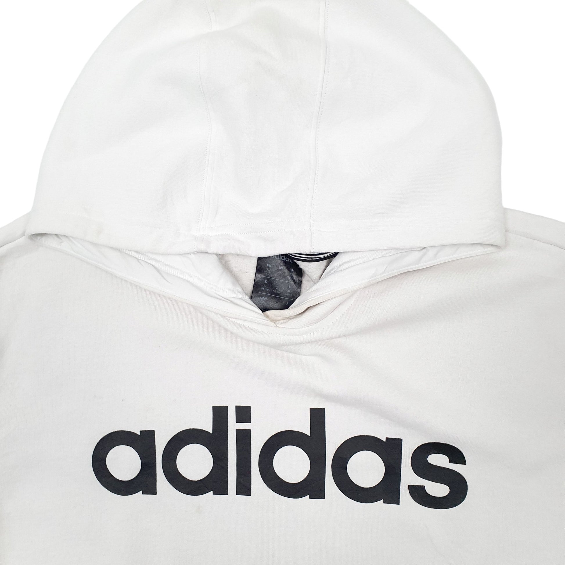 Mens White Adidas  Hoodie Jumper