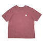 Mens Burgundy Carhartt Pocket Short Sleeve T Shirt