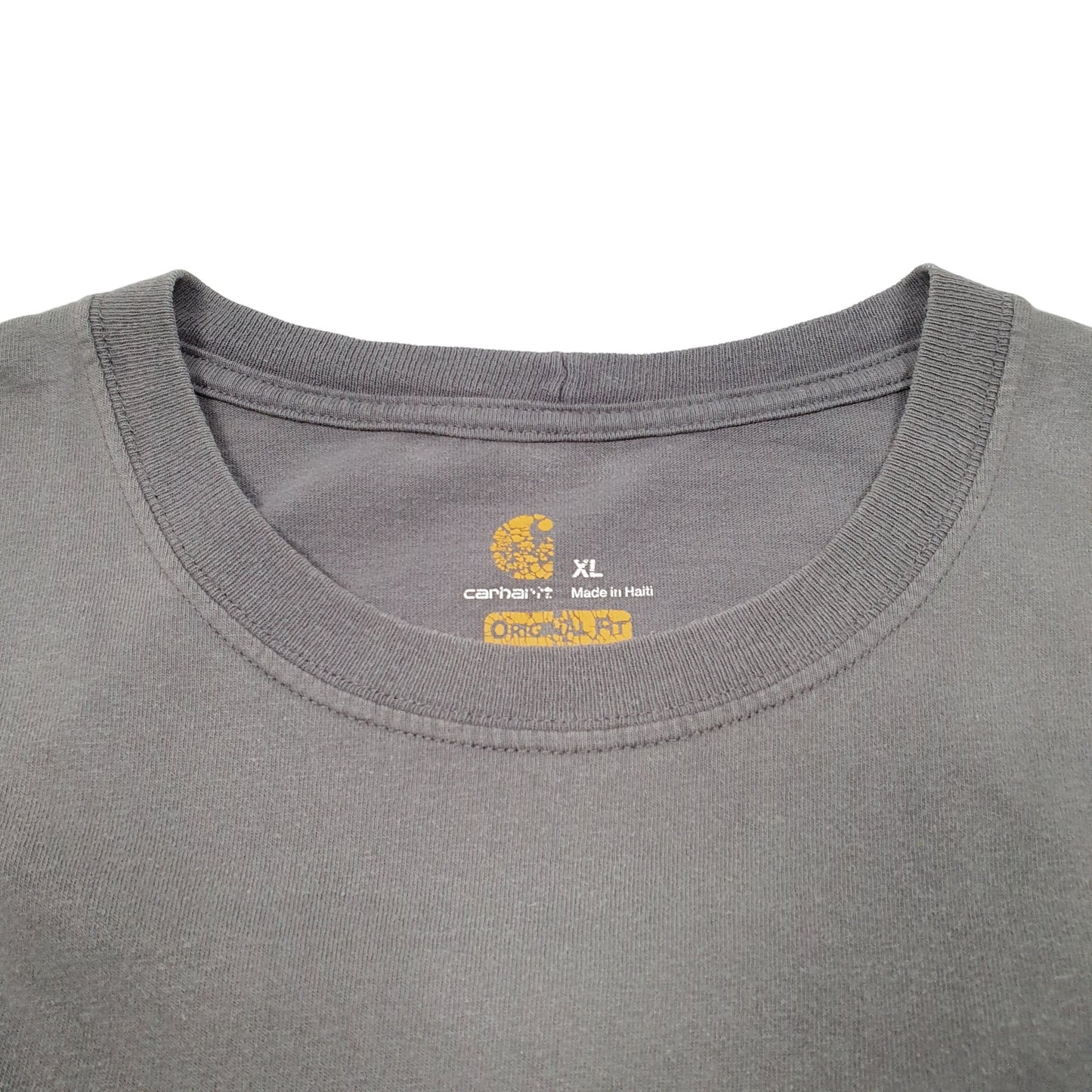 Mens Grey Carhartt Pocket Short Sleeve T Shirt