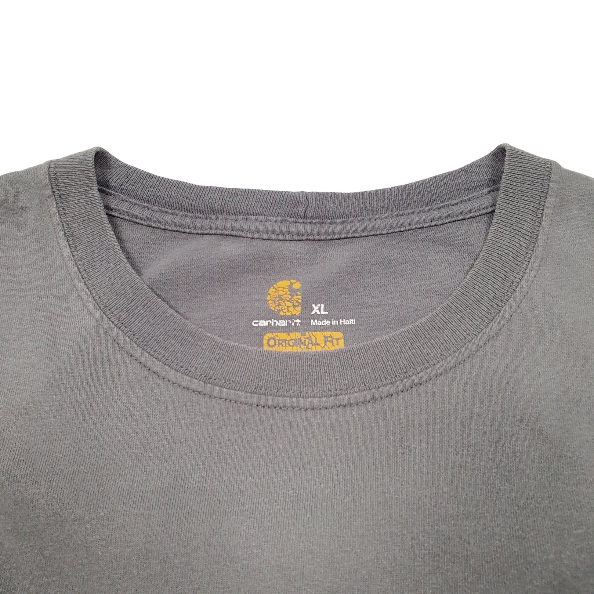 Mens Grey Carhartt Pocket Short Sleeve T Shirt