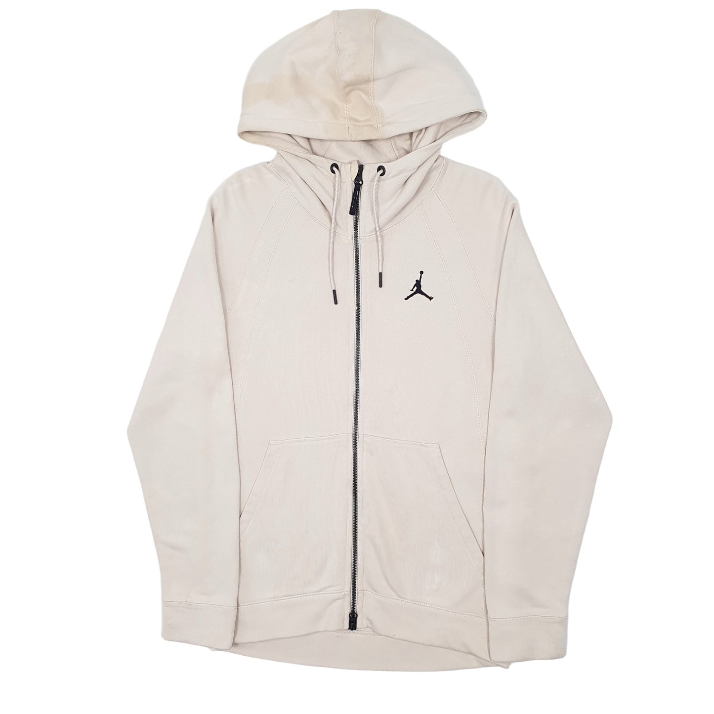 Mens Beige Nike Jordan Basketball Hoodie Full Zip Jumper