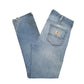 Mens Blue Carhartt Carpenter Relaxed JeansW34 L32