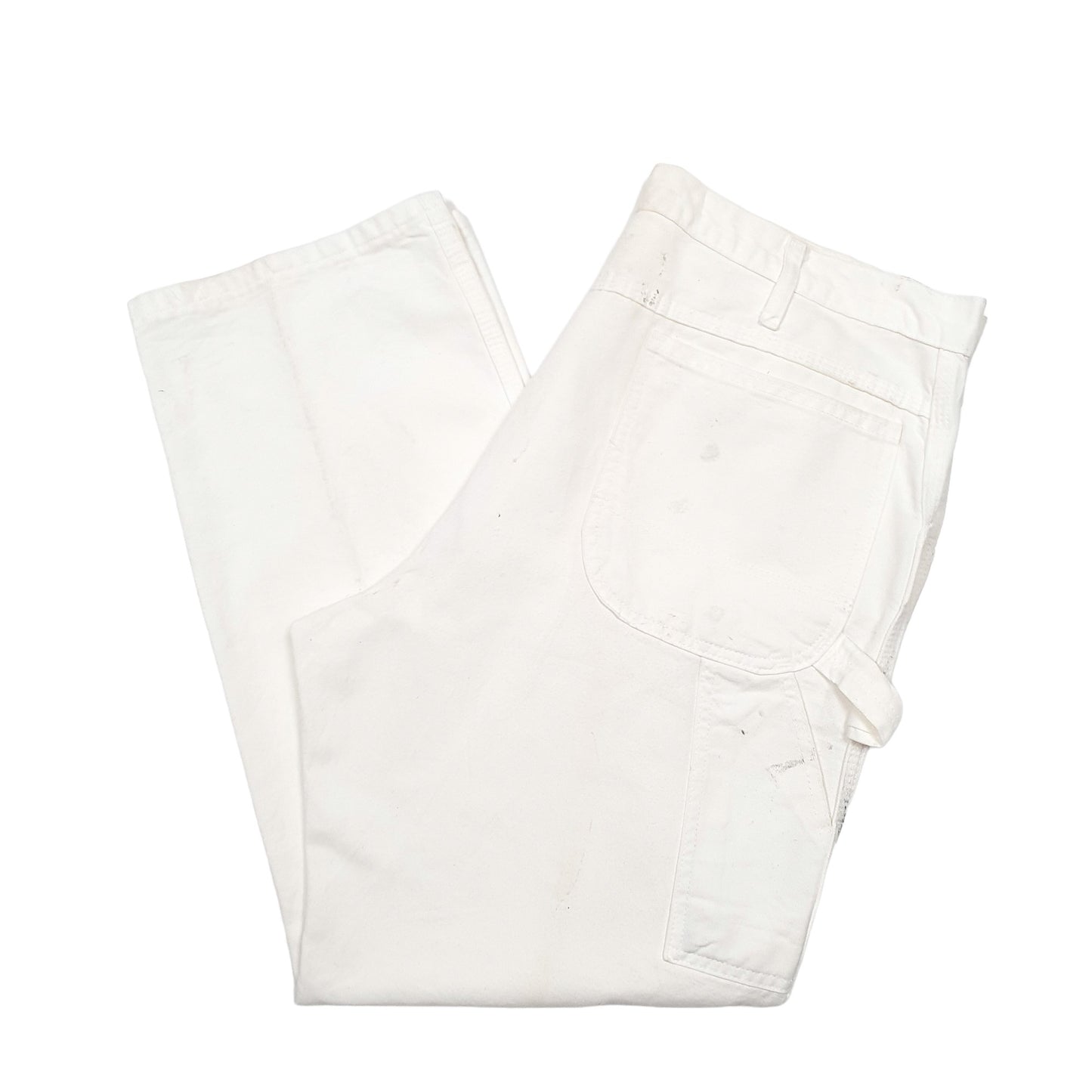 Mens White Dickies Carpenter Carpenter Trousers