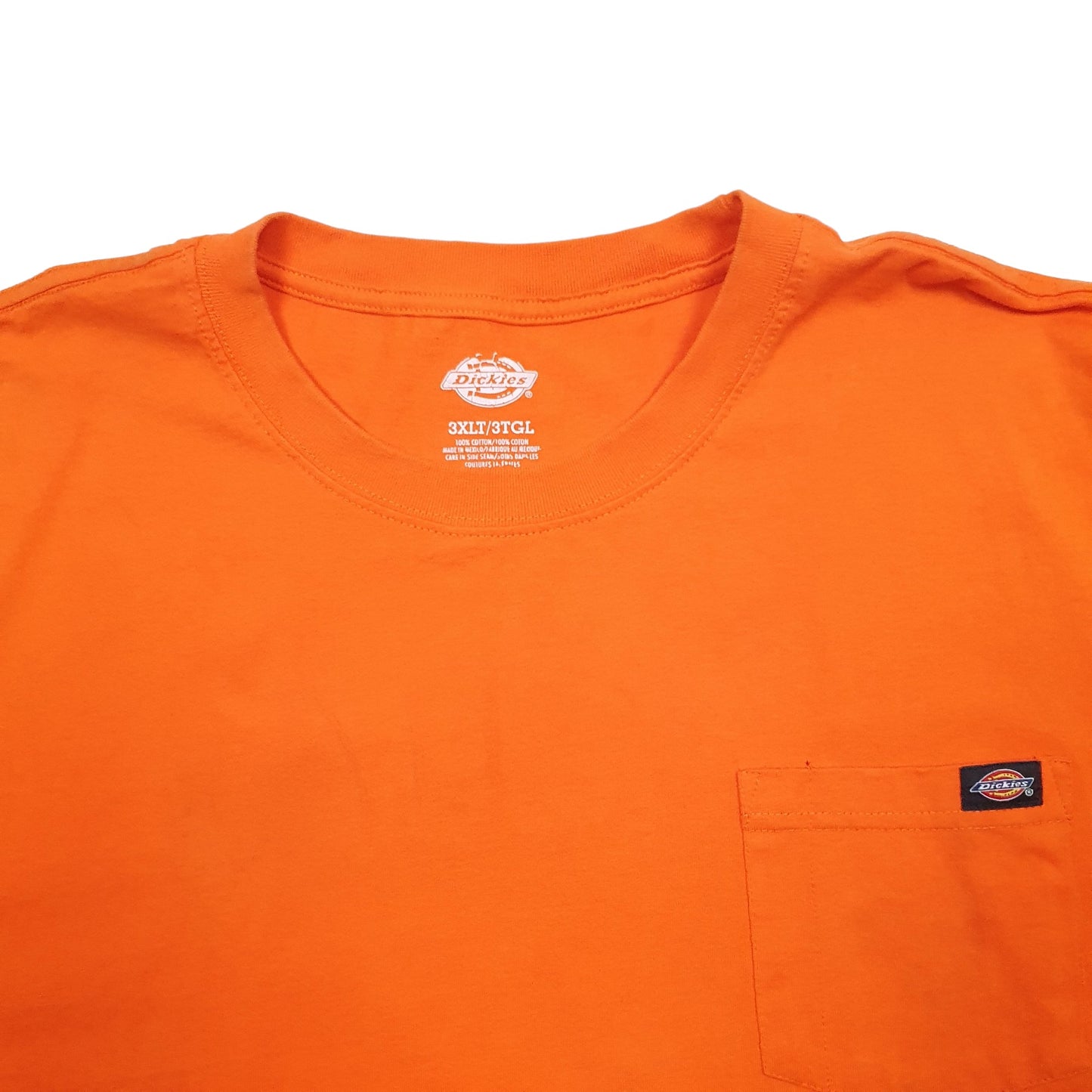 Mens Orange Dickies  Short Sleeve T Shirt