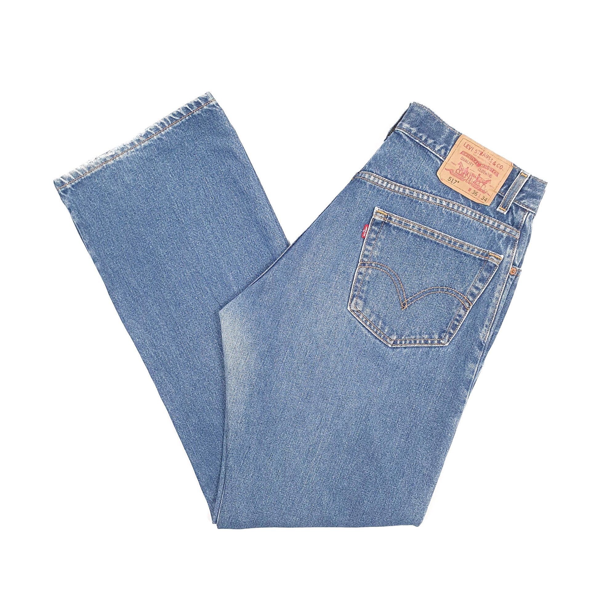 Mens Blue Levis 2000s Y2K 517 JeansW36 L34