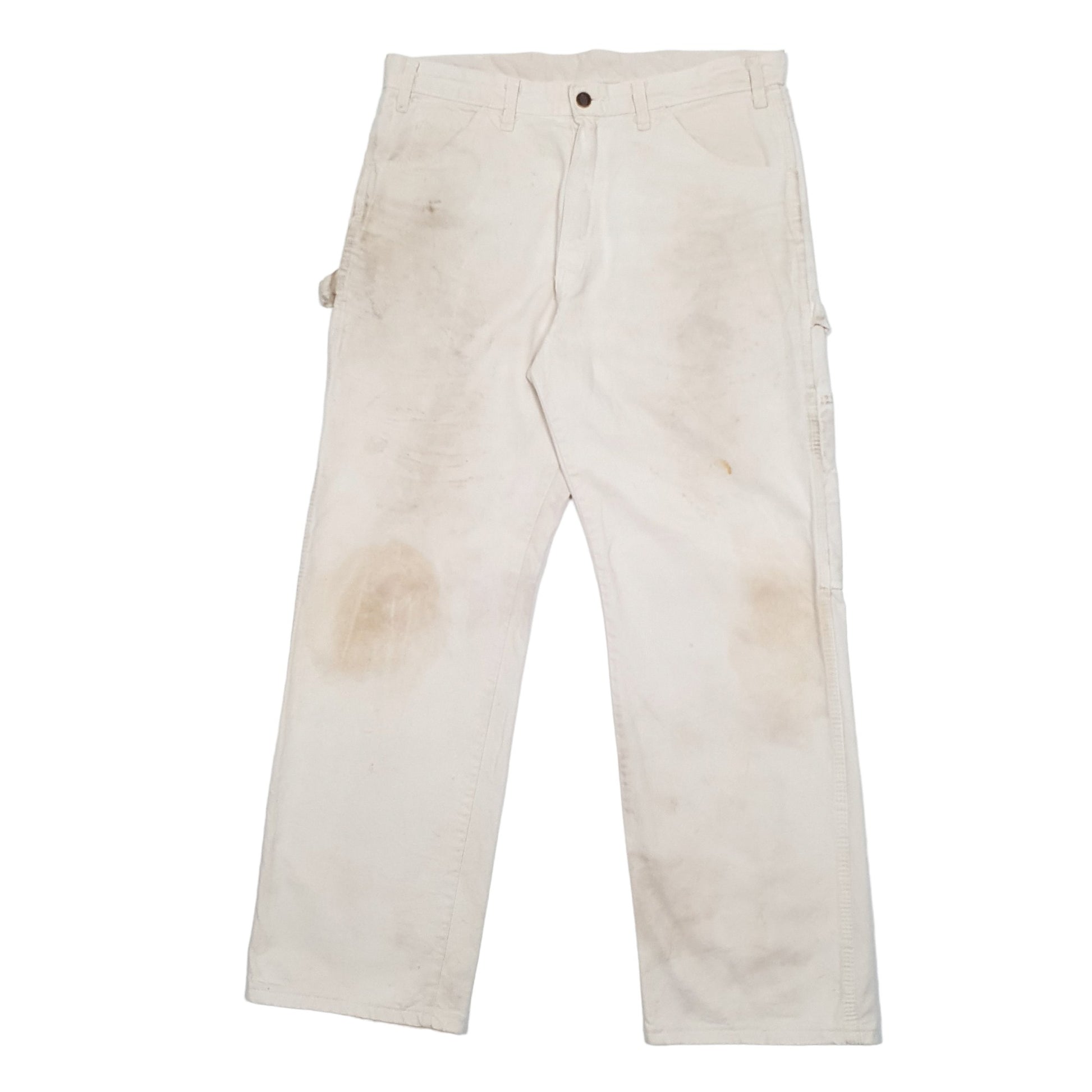 Mens White Dickies Carpenter Carpenter Trousers