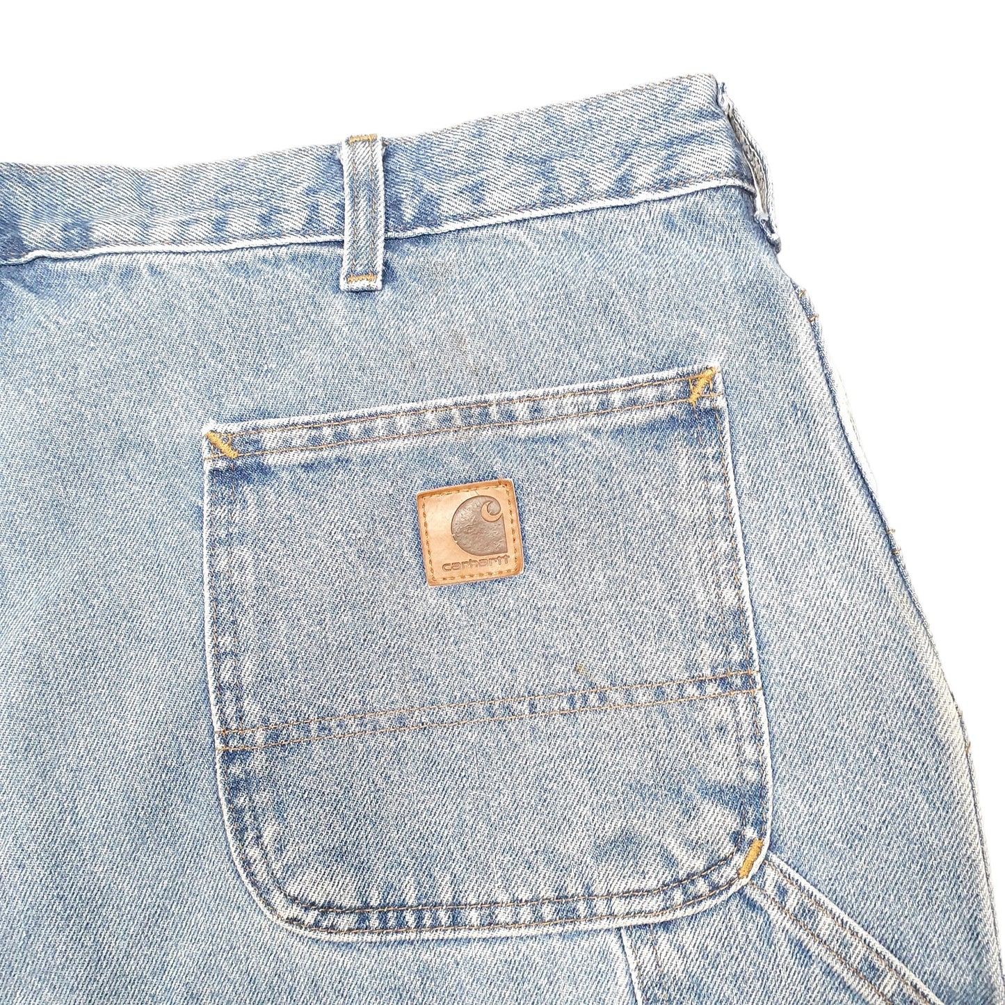 Mens Blue Carhartt Carpenter Denim Shorts