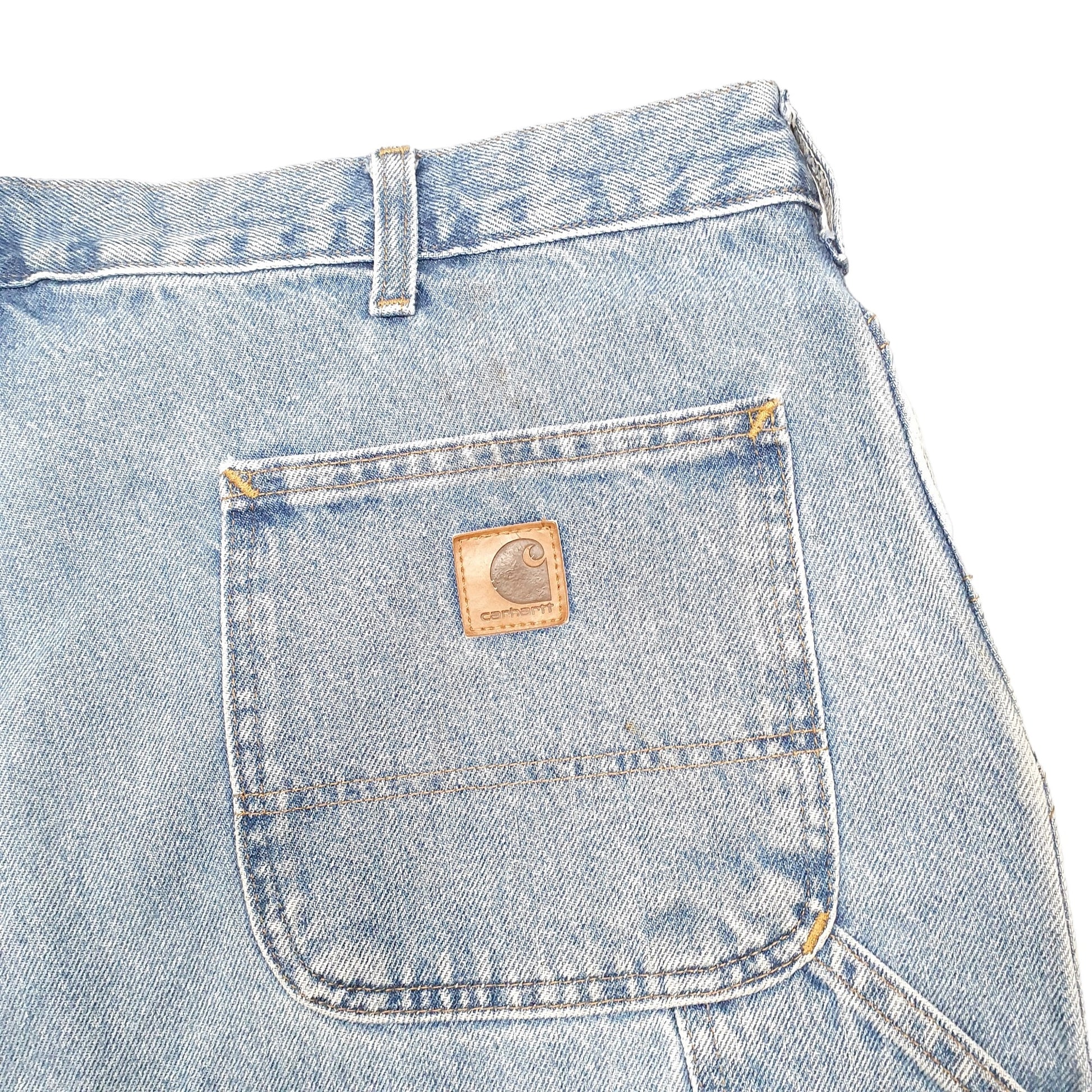 Mens Blue Carhartt Carpenter Denim Shorts