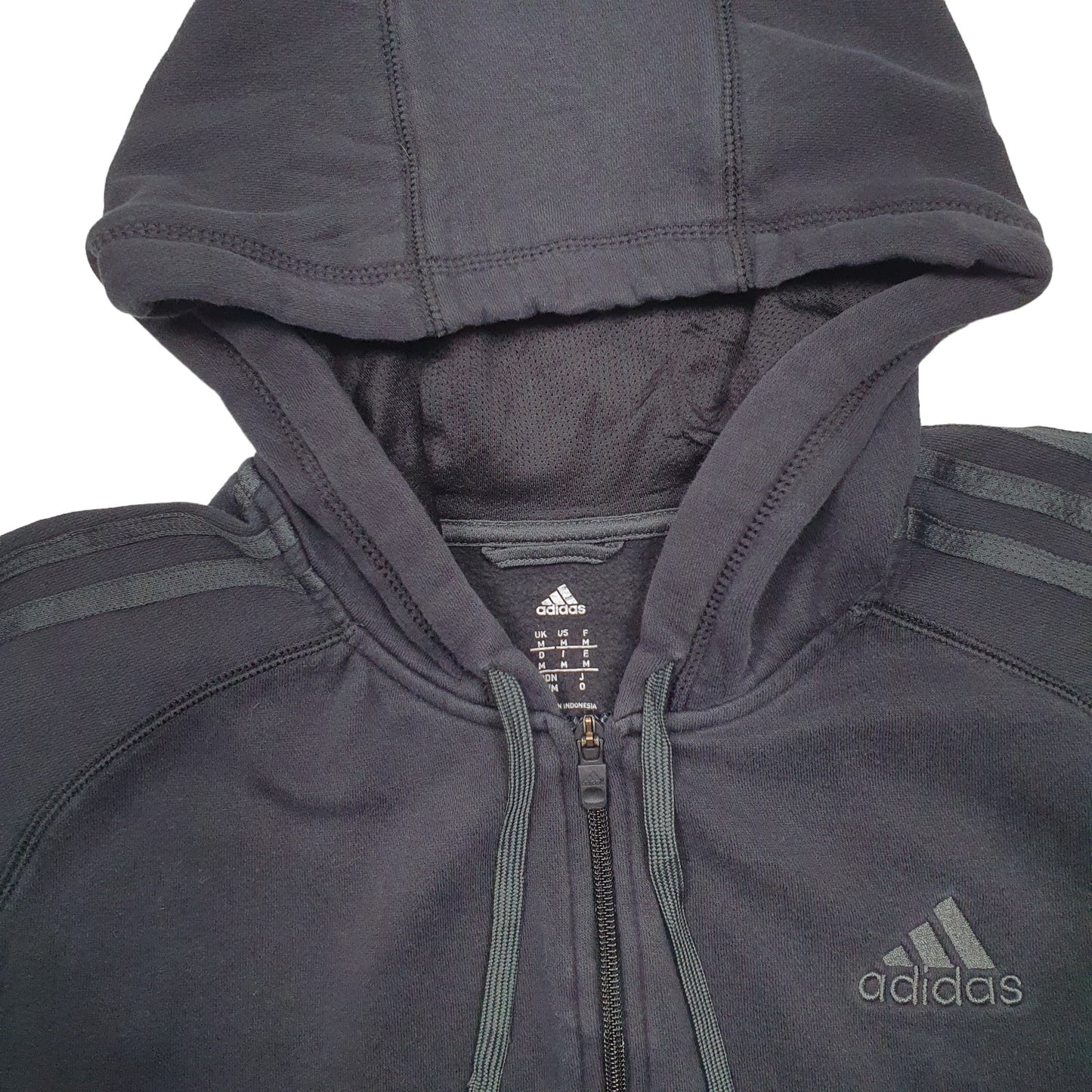 Mens Black Adidas  Full Zip Jumper