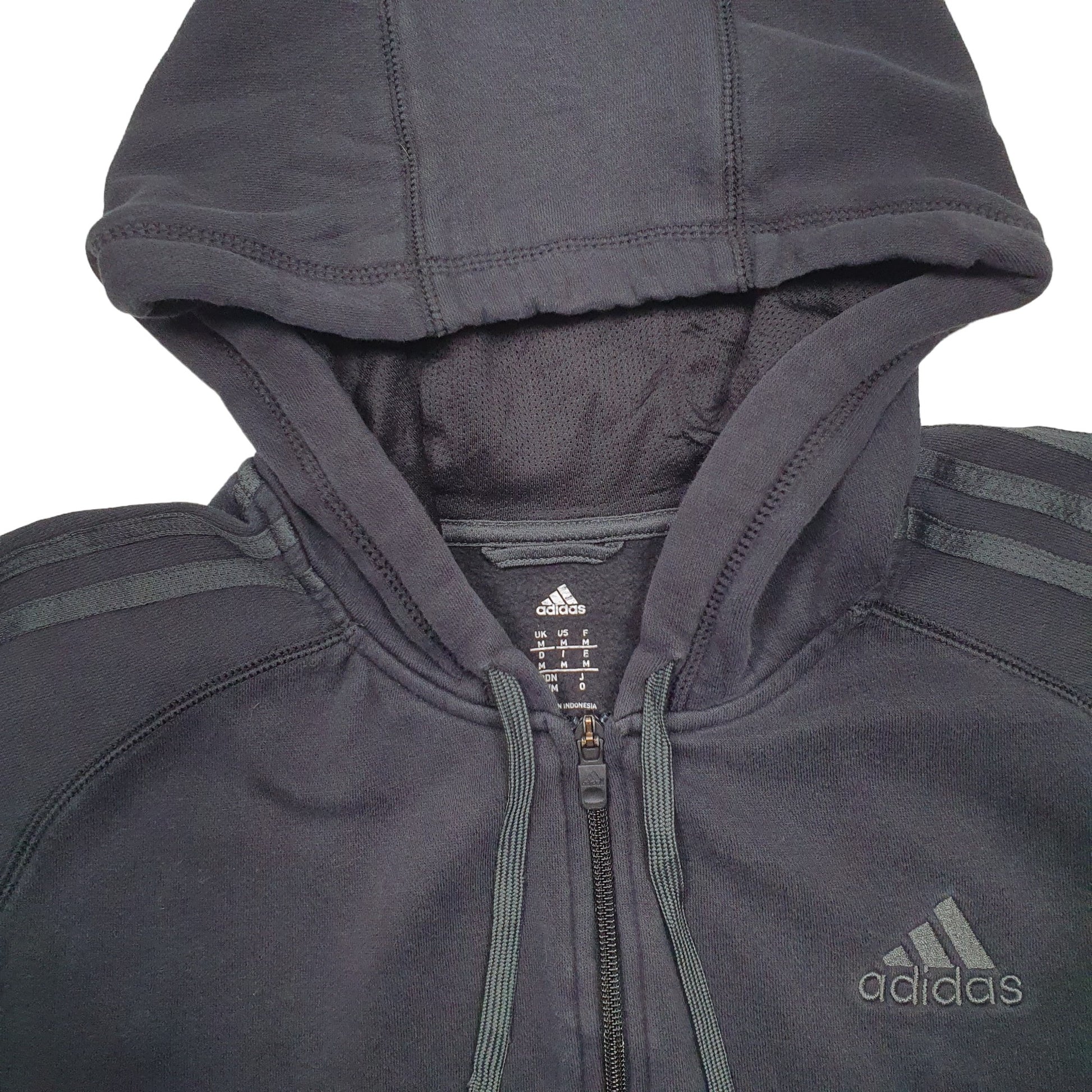 Mens Black Adidas  Full Zip Jumper