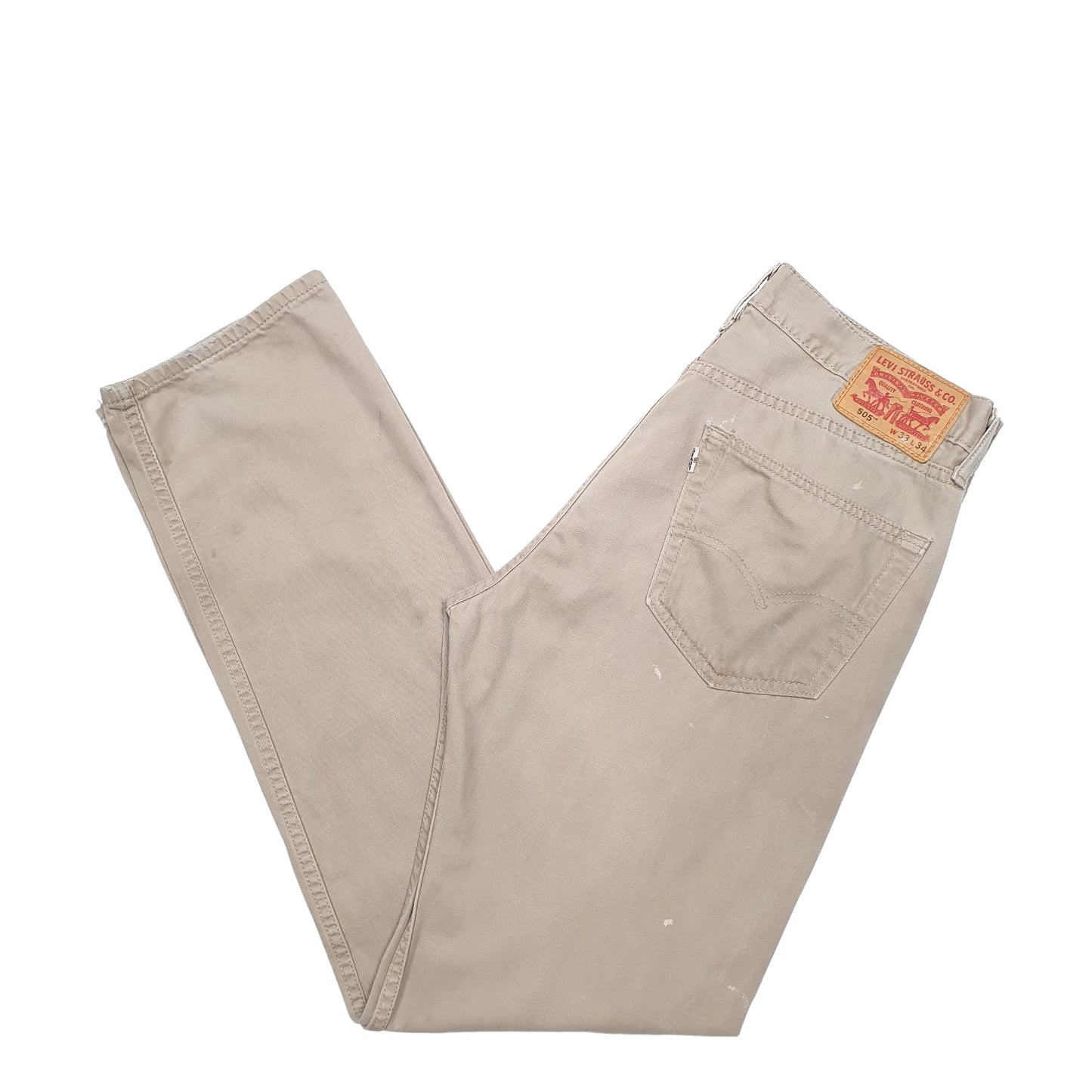 Mens Beige Levis  505 JeansW33 L34
