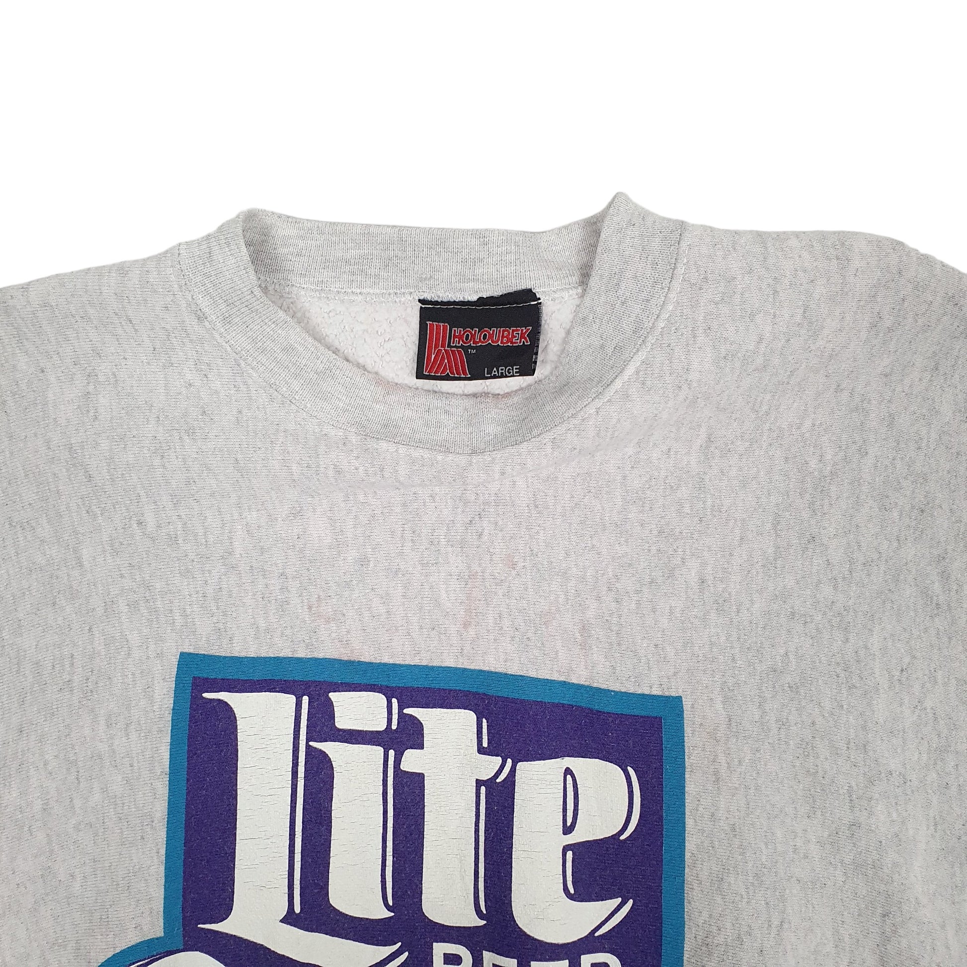 Mens Holoubek Grey Crewneck Vintage 1994 NFL Superbowl USA Made