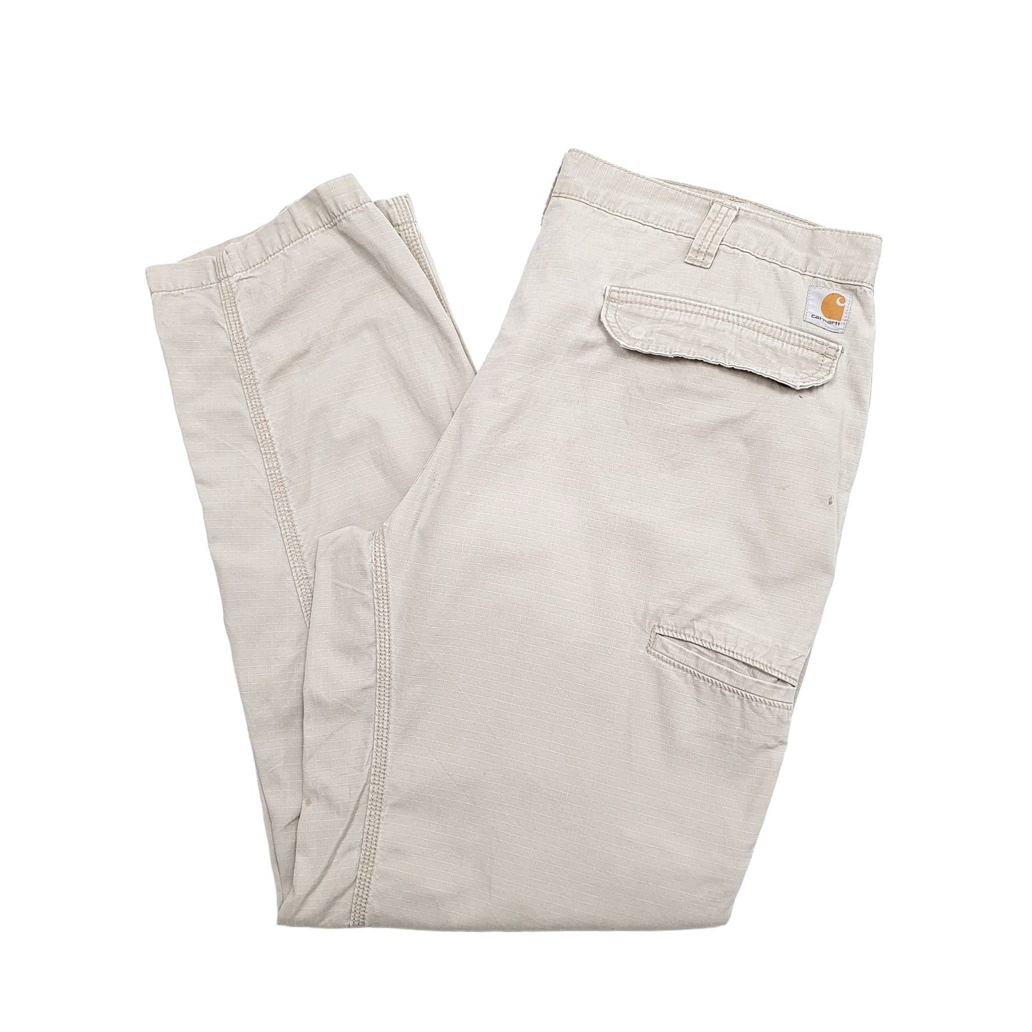 Mens Cream Carhartt  Cargo Trousers