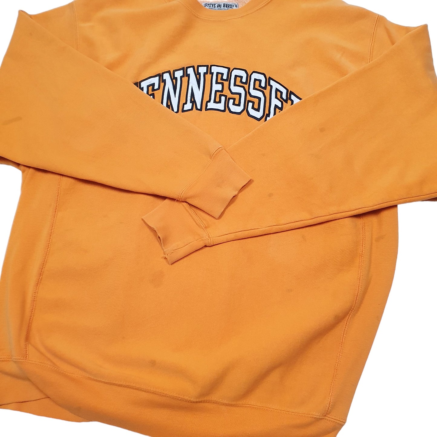 Mens Orange Steve And Barry's Reverse Weave Tennesse Crewneck Jumper