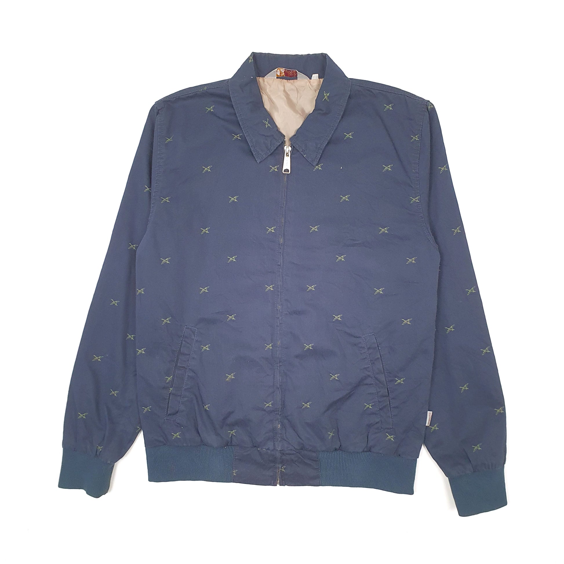 Mens Navy Carhartt Huston Bomber Workwear Crewneck Coat