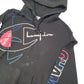 Mens Black Champion Reverse Weave Hoodie Jumper
